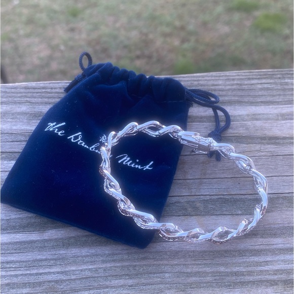 Danbury Mint Sterling Silver bracelet w/ mocha & clear simulated diamonds - Picture 13 of 16